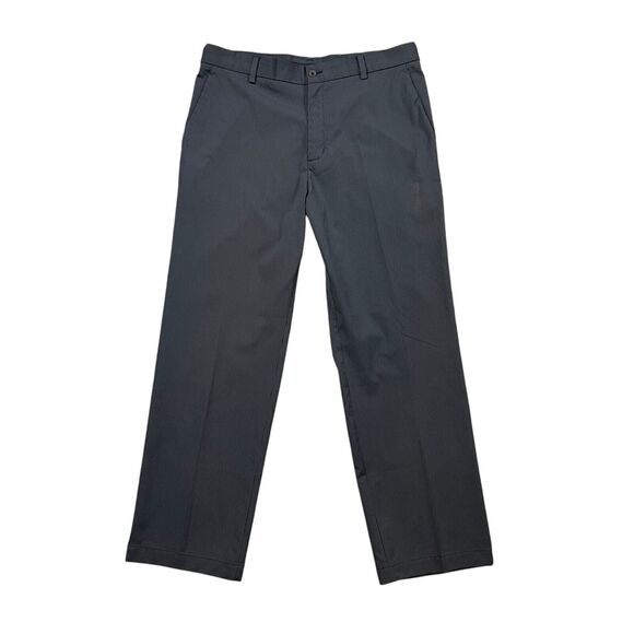 Nike Pants Mens 34 Black Gray Tour Stripe Dri Fit Grip Waistband Golf Chino - Picture 1 of 13
